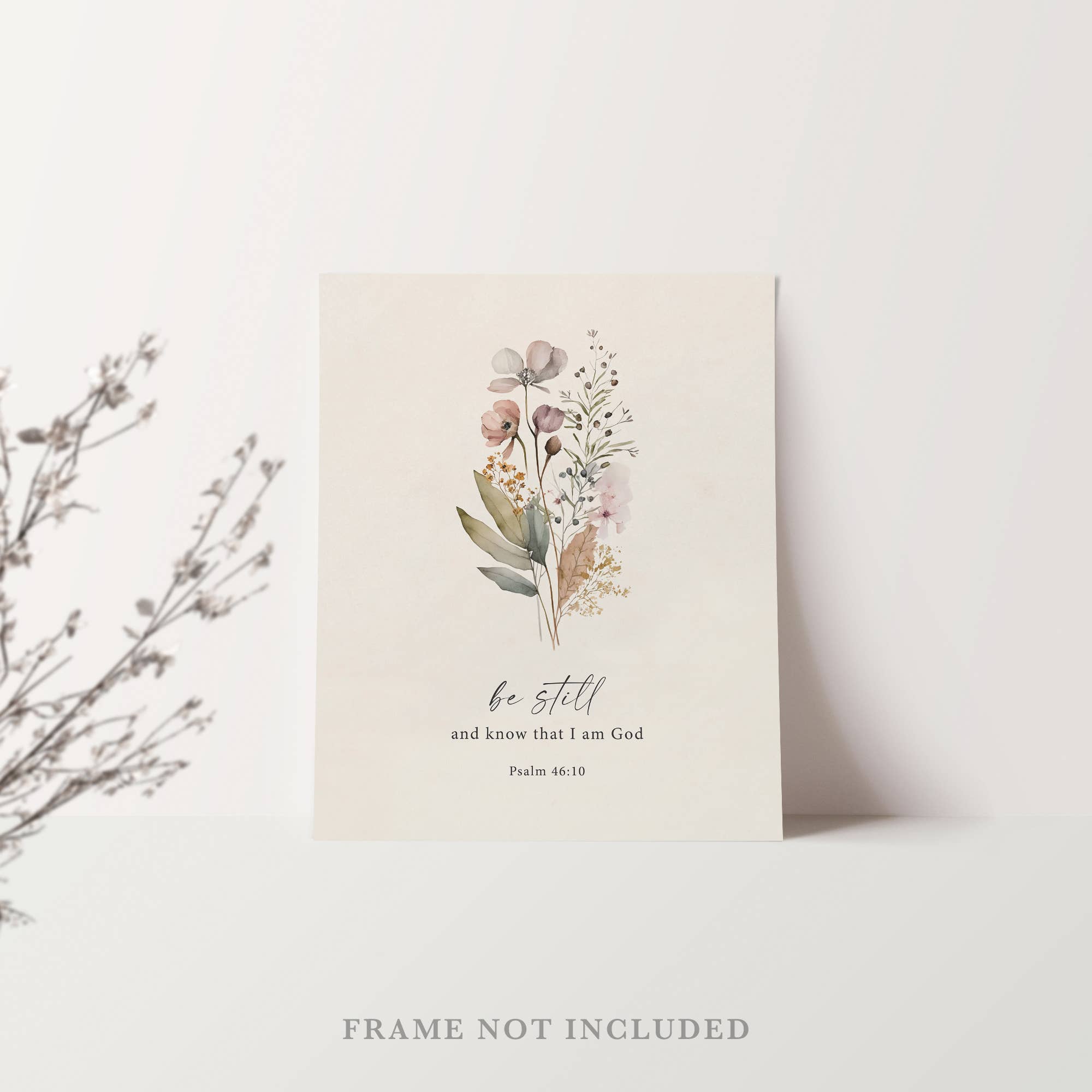 Rooted in Truth - Wholesale Art Print - Be Still Floral Wall Art Print Christian Gift Decor1