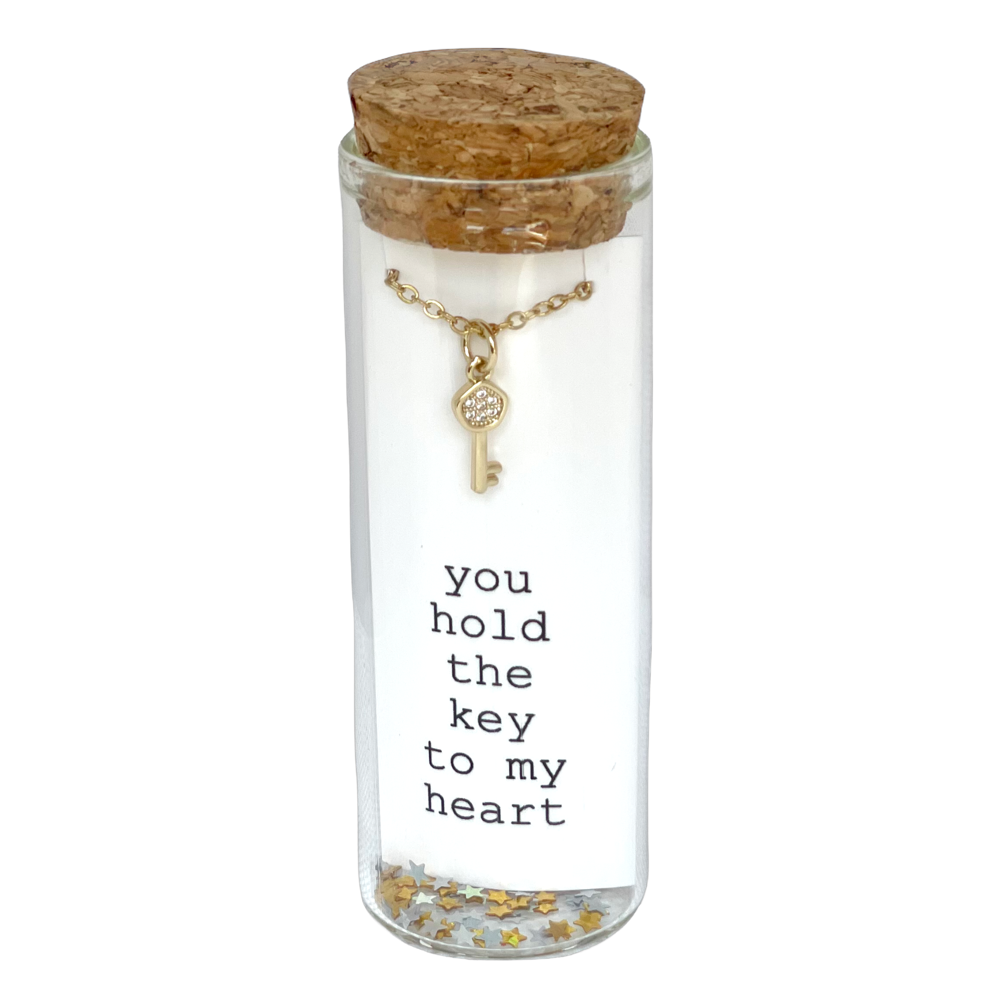 L Rae Charm - Wholesale Pendant/Charm Necklace - Tiny Gold Key Necklace. You hold the key to my heart 0