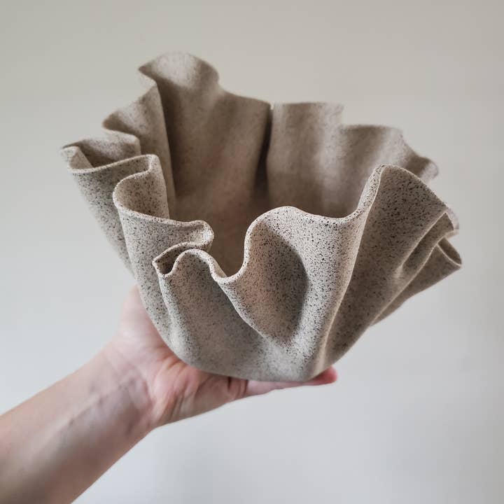 Large Ruffle Bowl for wholesale by CURIOUS CLAY