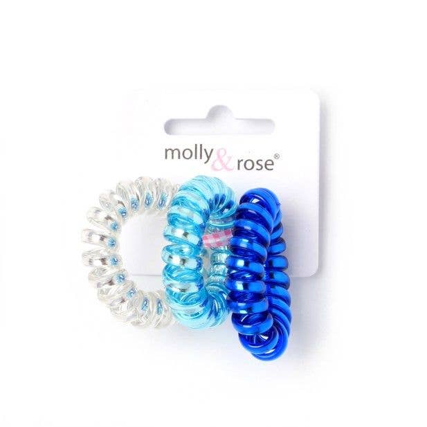 Inca UK – wholesale Hair tie – Spiral cord elastic - Tonal - Card of 3 - 1cm Thick3