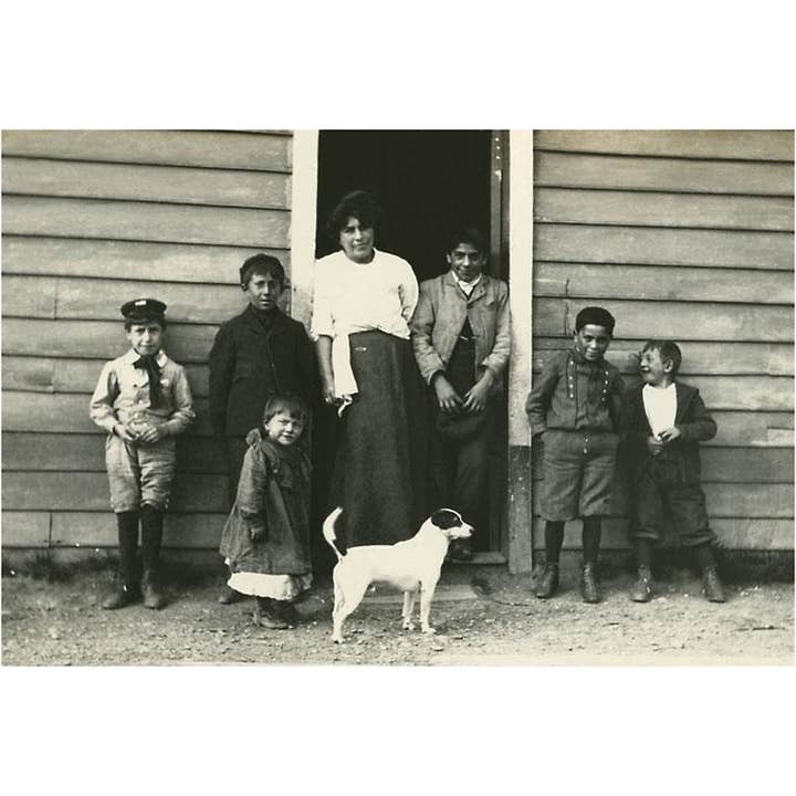 Found Image Press - Wholesale Sticker - Sticker PZ-17 Midwest Immigrant Family with Dog