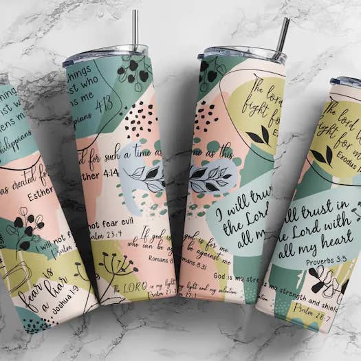 Gobelet Sage Bible Versus Skinny 20 oz pour la vente par JAC Wholesale