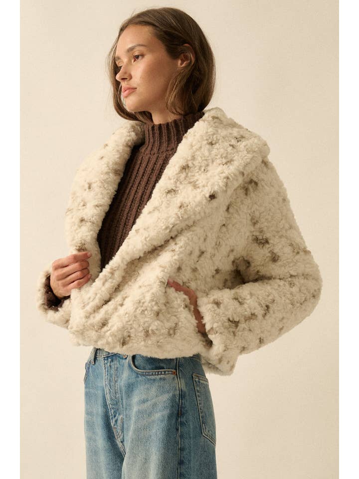 Promesa USA - Wholesale Jacket - Women's - Faux Rabbit Fur Fleece Shawl-Collar Pocket Jacket7