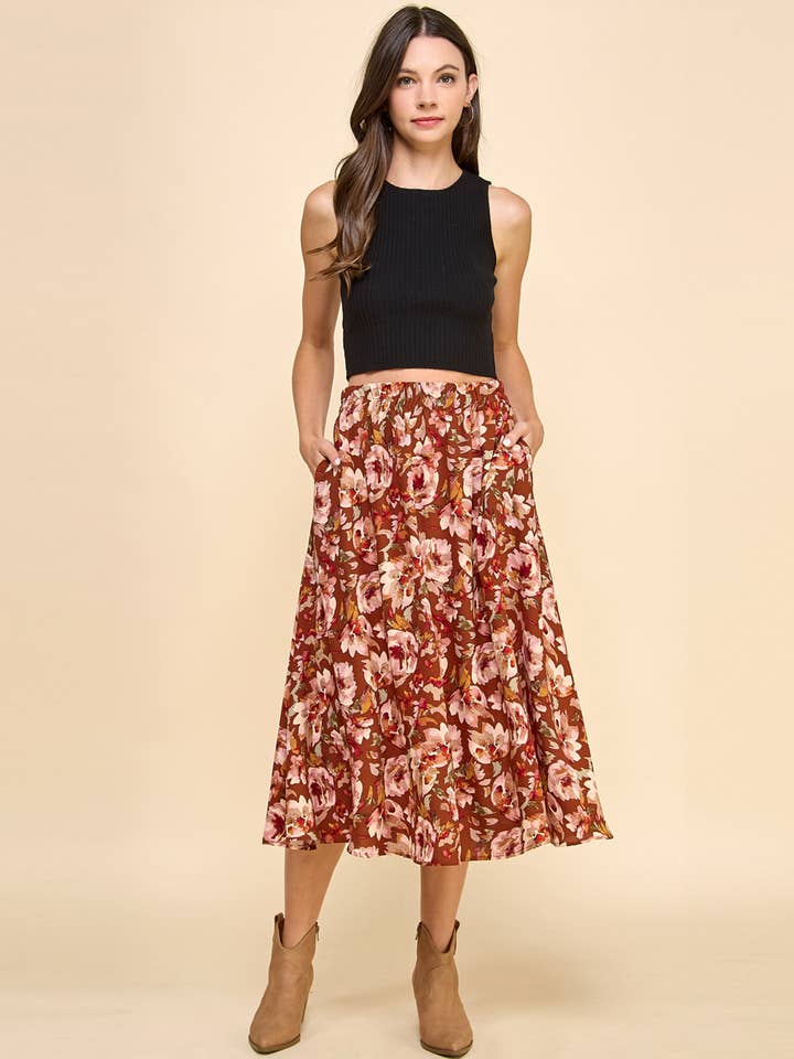 Les Amis – Engroshandel Nederdel - Dame – Blomsterprint Nederdel11