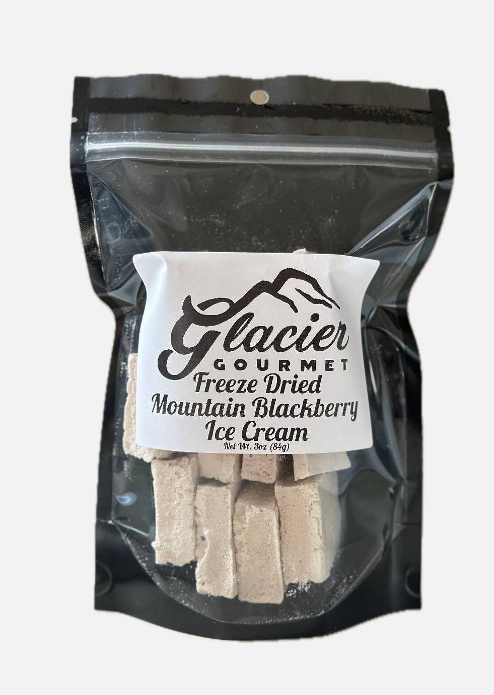Glacier Gourmet - Wholesale Ice Cream/Sorbet - Freeze Dried Mountain Blackberry Ice Cream - 3oz Bag
