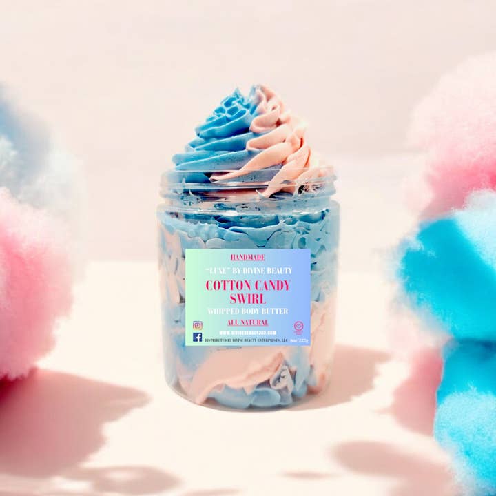 Divine Beauty Enterprises - Wholesale Body Balm/Butter - Cotton Candy Swirl Whipped Body Butter