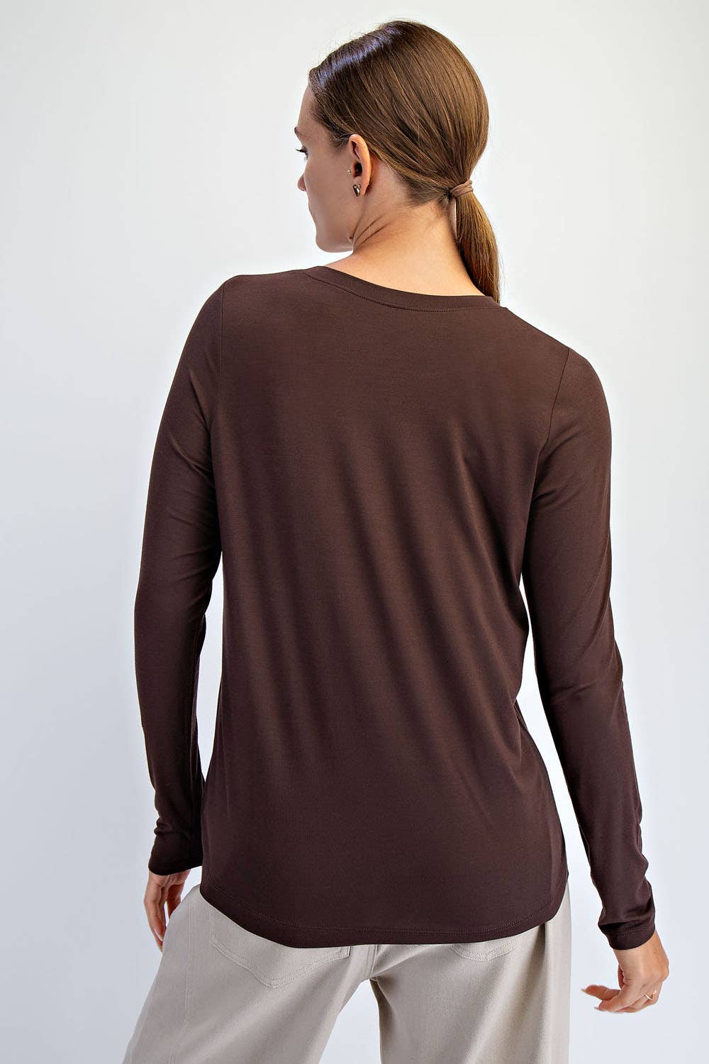 Rae Mode - Wholesale Lounge Top - Women's - VISCOSE MODAL LONG SLEEVE TOP23