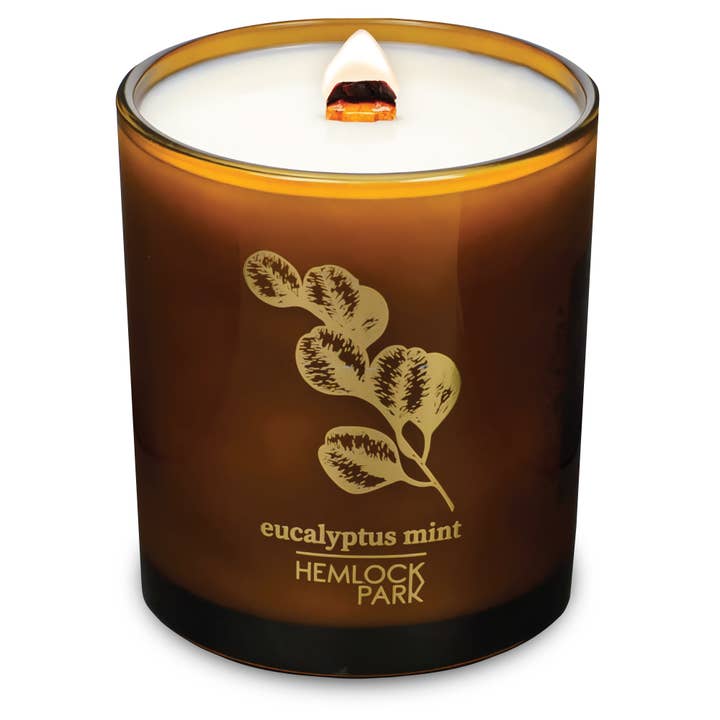 Eucalyptus Menthe | Bougie Ambre & Or 14 oz pour la vente par Hemlock Park