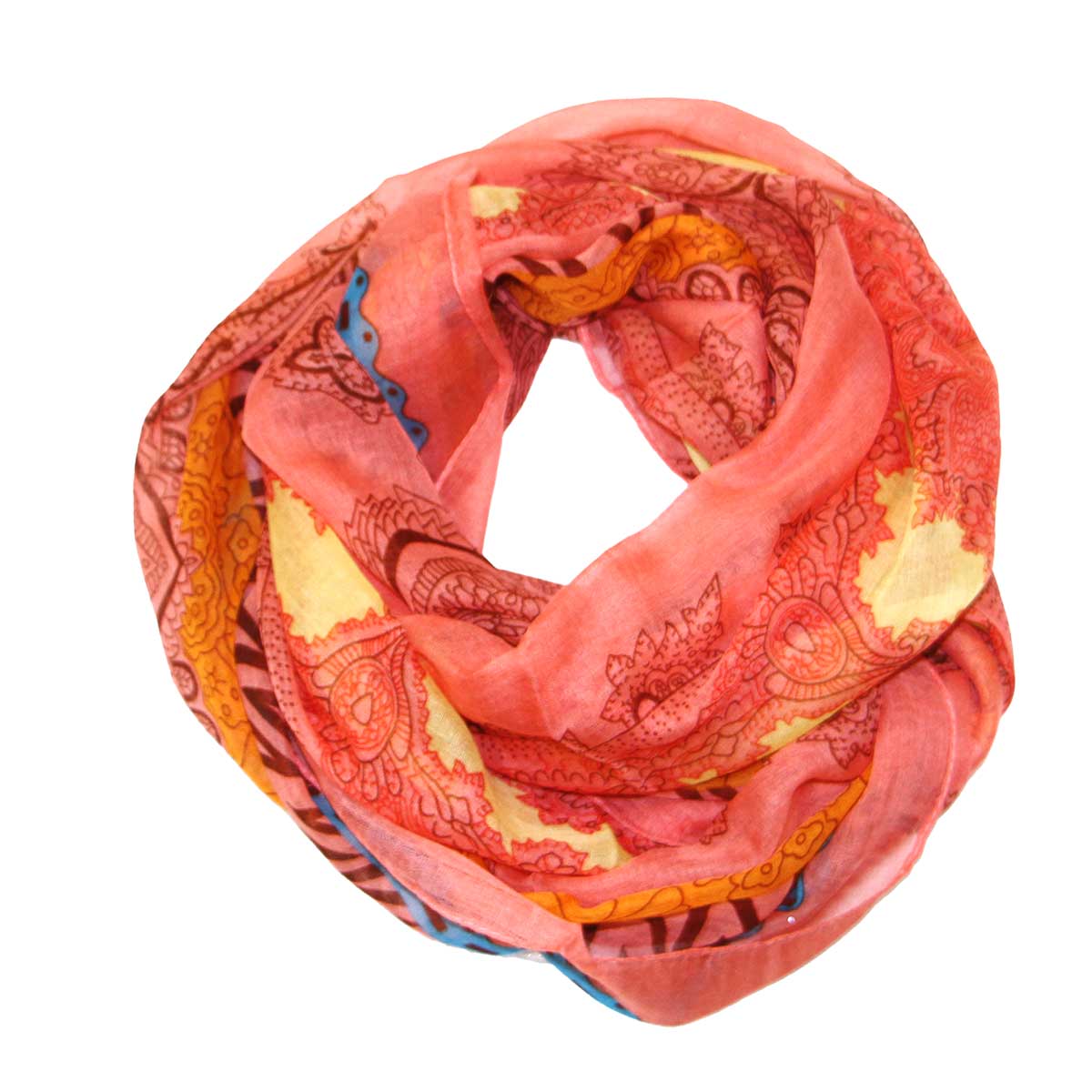 SERENITA - Wholesale Scarf - Women's - Infinity Scarf Print Lightweight Loop Scarf Summer Wrap11