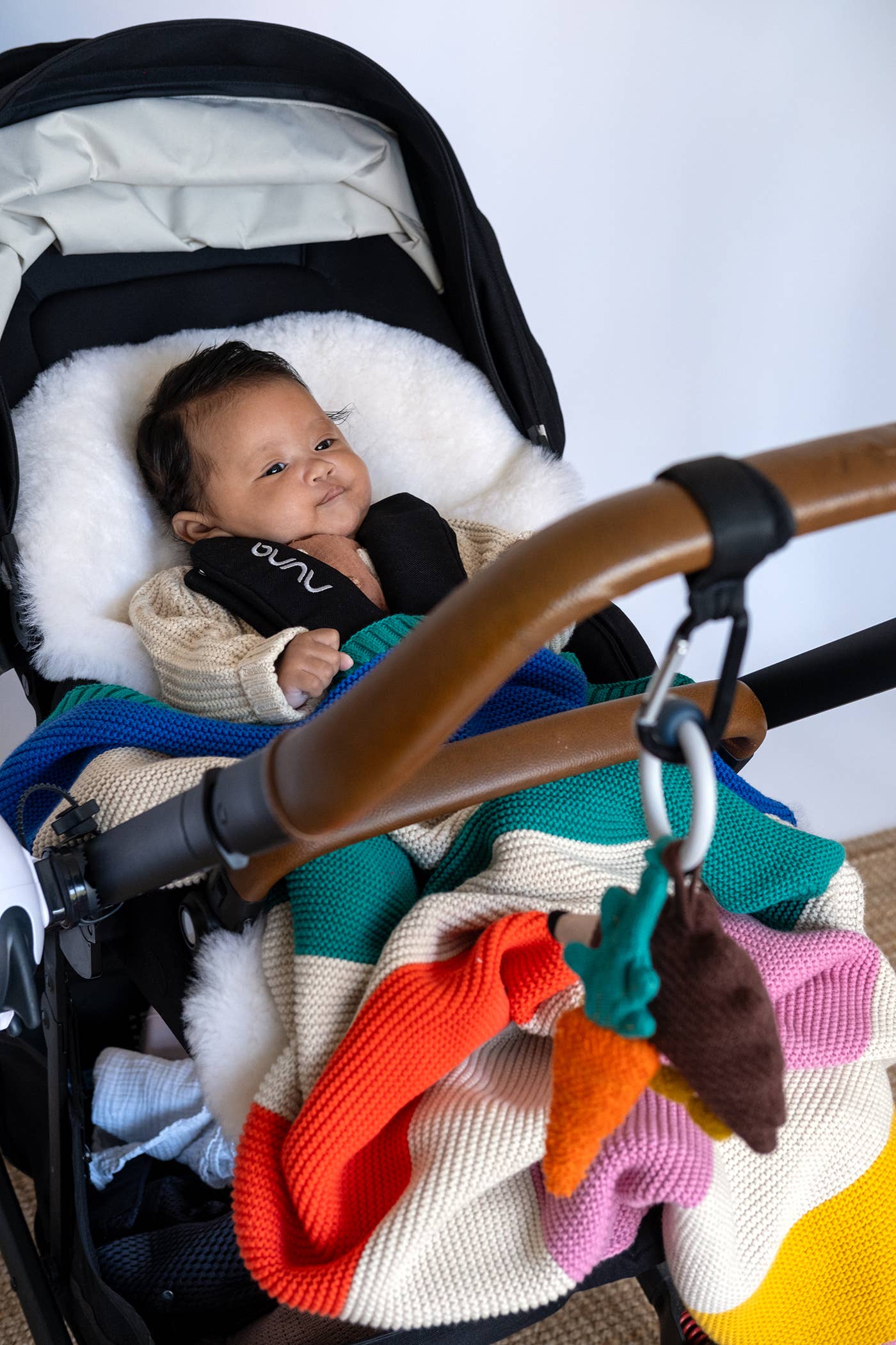 Sophie Home Ltd – wholesale Bedding blanket – Kids & Baby – Cotton Knit Stroller/Pram Baby Blanket: Striped Rainbow2