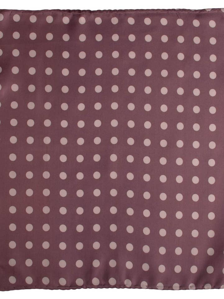 Vintage Einstecktuch aus antikrosa Seide mit weißen Punkten POCV1010 für den Großhandel von Graffeo Cravatte