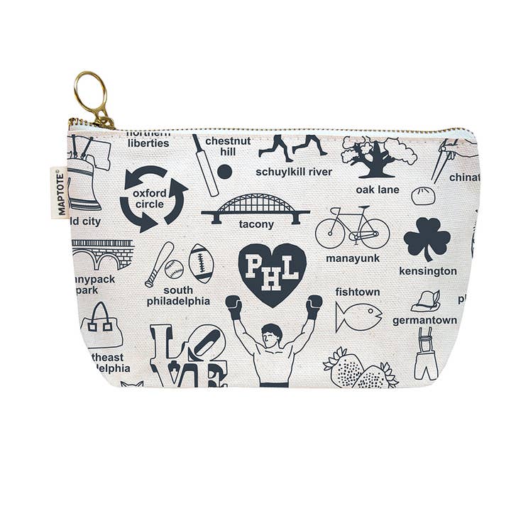 Philadelphia Zipped Pouch for wholesale by Maptote