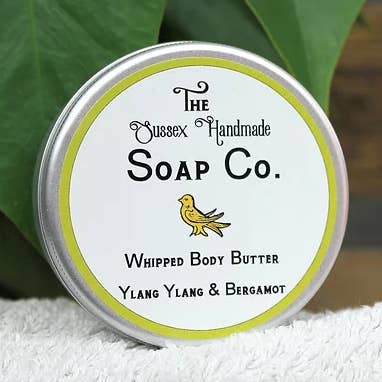Natural Whipped Body Butter Ylang Ylang & Bergamot Palm Free for wholesale by The Sussex Handmade Soap Company
