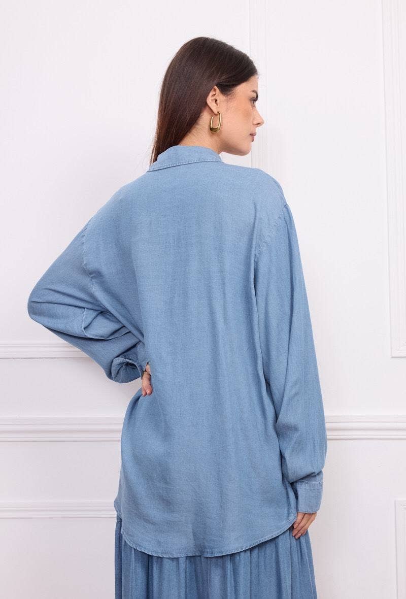 Lyocell denim blue shirt - Orice for wholesale on Faire4