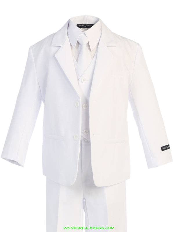 b-one inc - Wholesale Suit Set - Kids - Boys Suit 5-Piece Set With Shirt And Vest %100 Polyester Slim Cut RFL-018