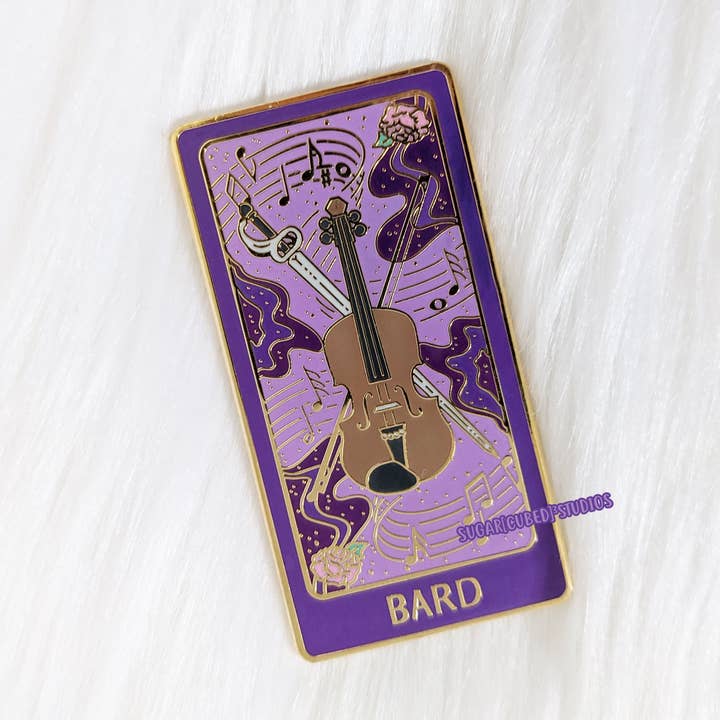 The Bard - DnD Class Tarot Enamel Pin Series for wholesale by Sugar Cubed Studios