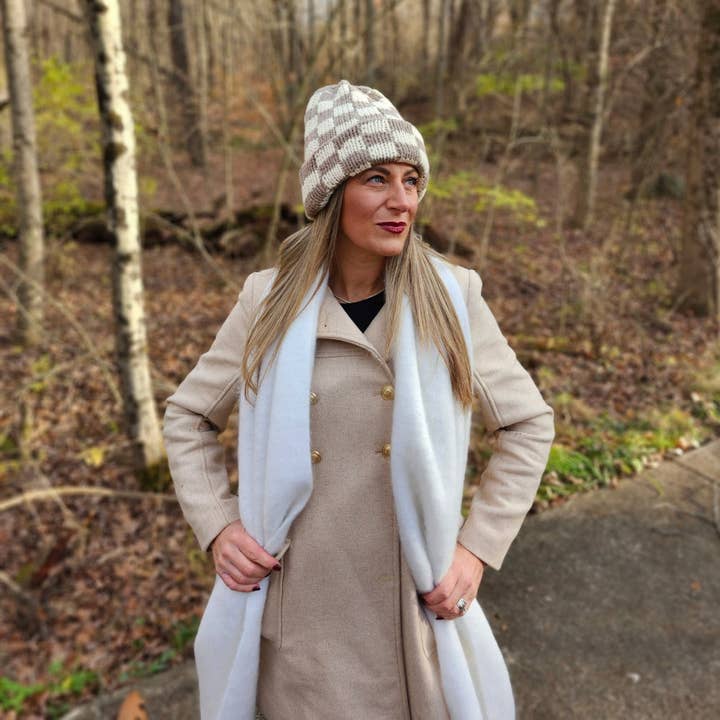 Oversized Fringe Scarf - Ivory for wholesale by Headbands of Hope | One Purchased One Donated
