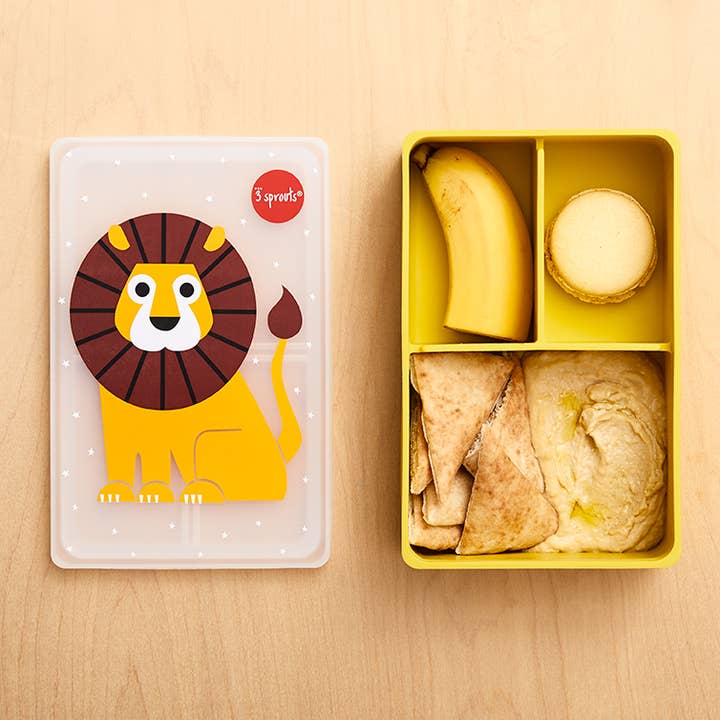3 Sprouts - Wholesale Lunch Bag/Box - Kids - Lion Silicone Bento Box
