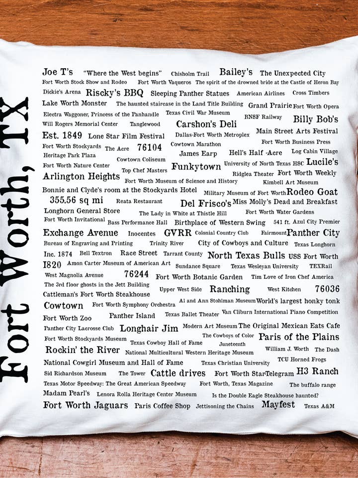 Fort Worth Pride Pillow Cover for wholesale by TownieSwag