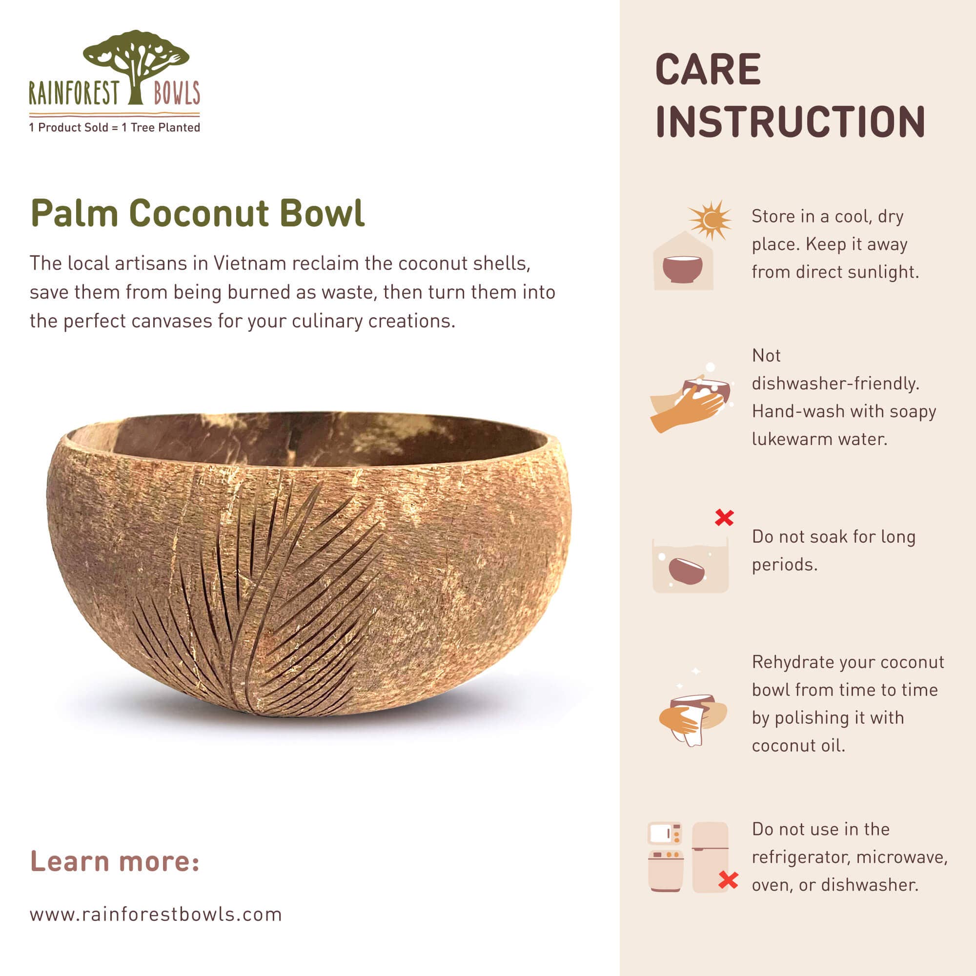 Rainforest Bowls - Wholesale Kom - Palm Coconut Bowl2