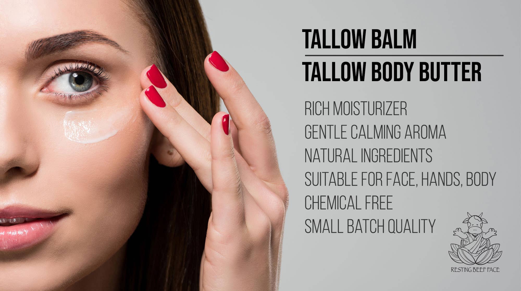 Resting Beef Face - Wholesale Body Balm/Butter - RESTING BEEF FACE | TALLOW BODY BUTTER | 4oz5