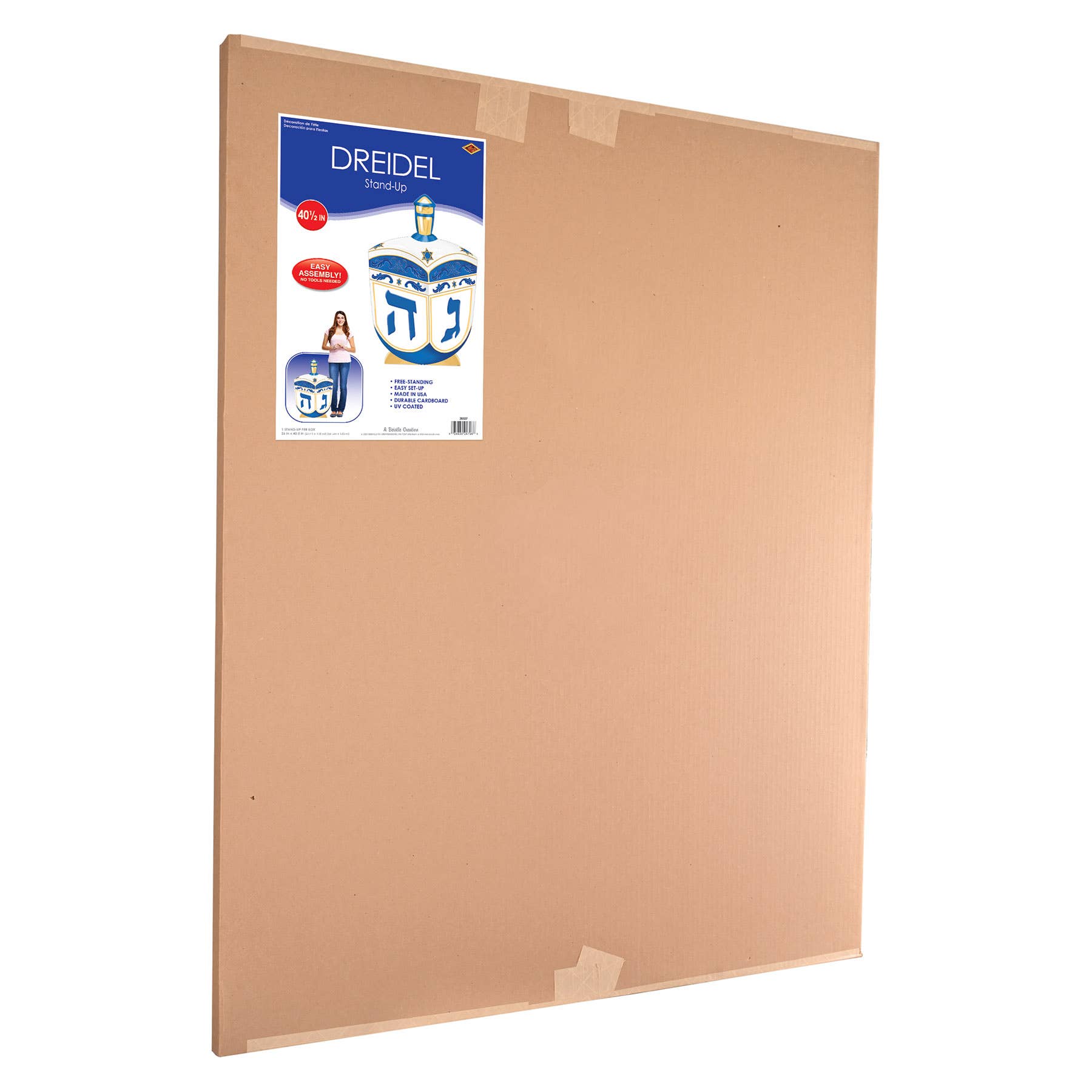 Beistle - Wholesale Dreidel - Kids - Dreidel Stand-Up, 3' 4½" x 26", Heavy Cardstock,3