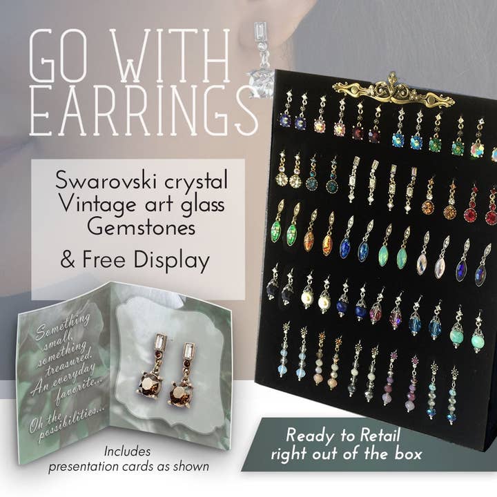 Go With Earring Deal: Assortment + Free Display for wholesale by Sweet Romance Jewelry