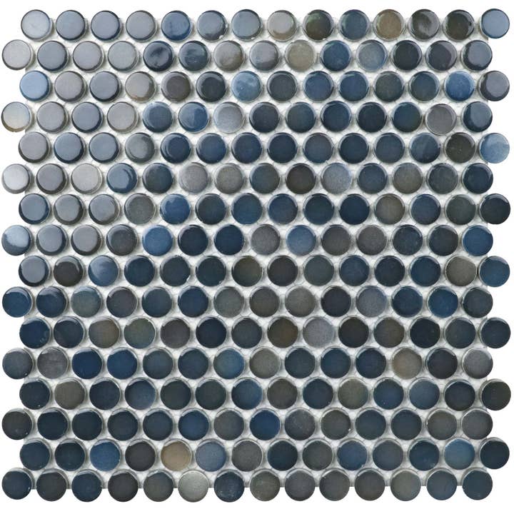 Value Series 0.8" x 0.8" Porcelain Penny Round Mosaic Wall & Floor Tile -10.1 Square Feet Per Carton for wholesale by WS Tiles