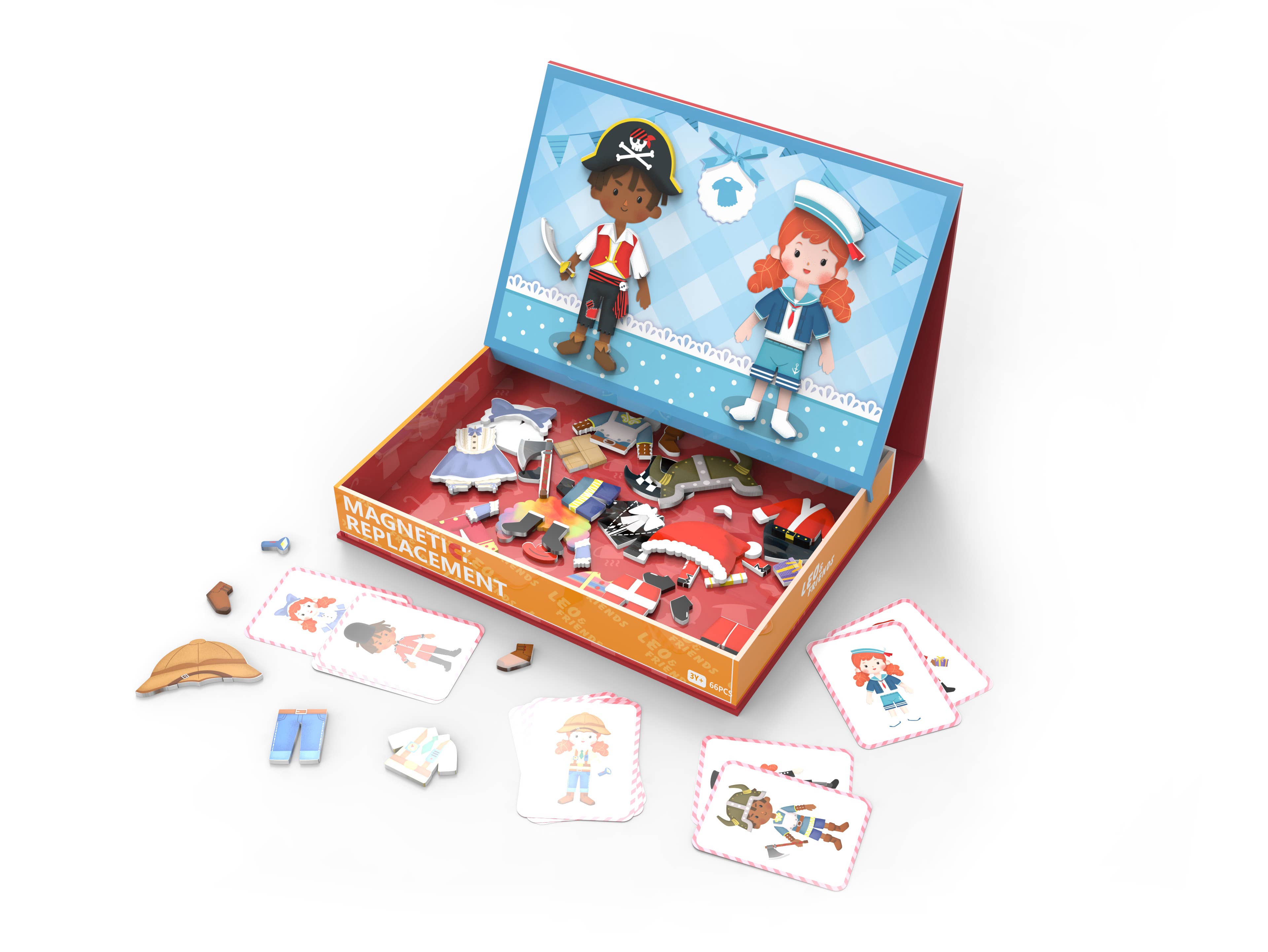 Leo & Friends - Wholesale Puzzle - Kids - Leo & Friends Magnetic Dressing Kit, 66-Pieces6