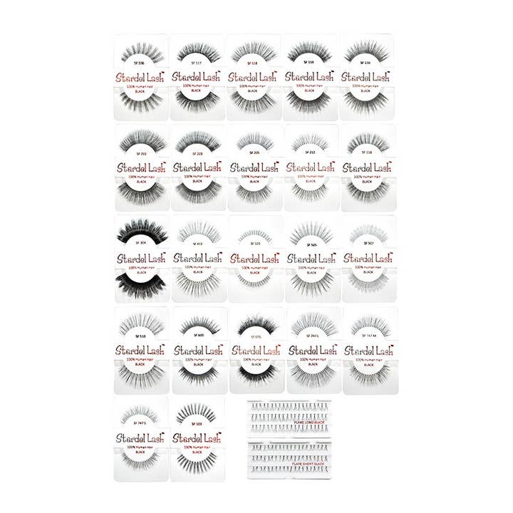 PINEAPPLE Beauty - Wholesale False/Fake Eyelashes - Stardel Lash STARDEL ACRYLICz Revolving Display SET- 480