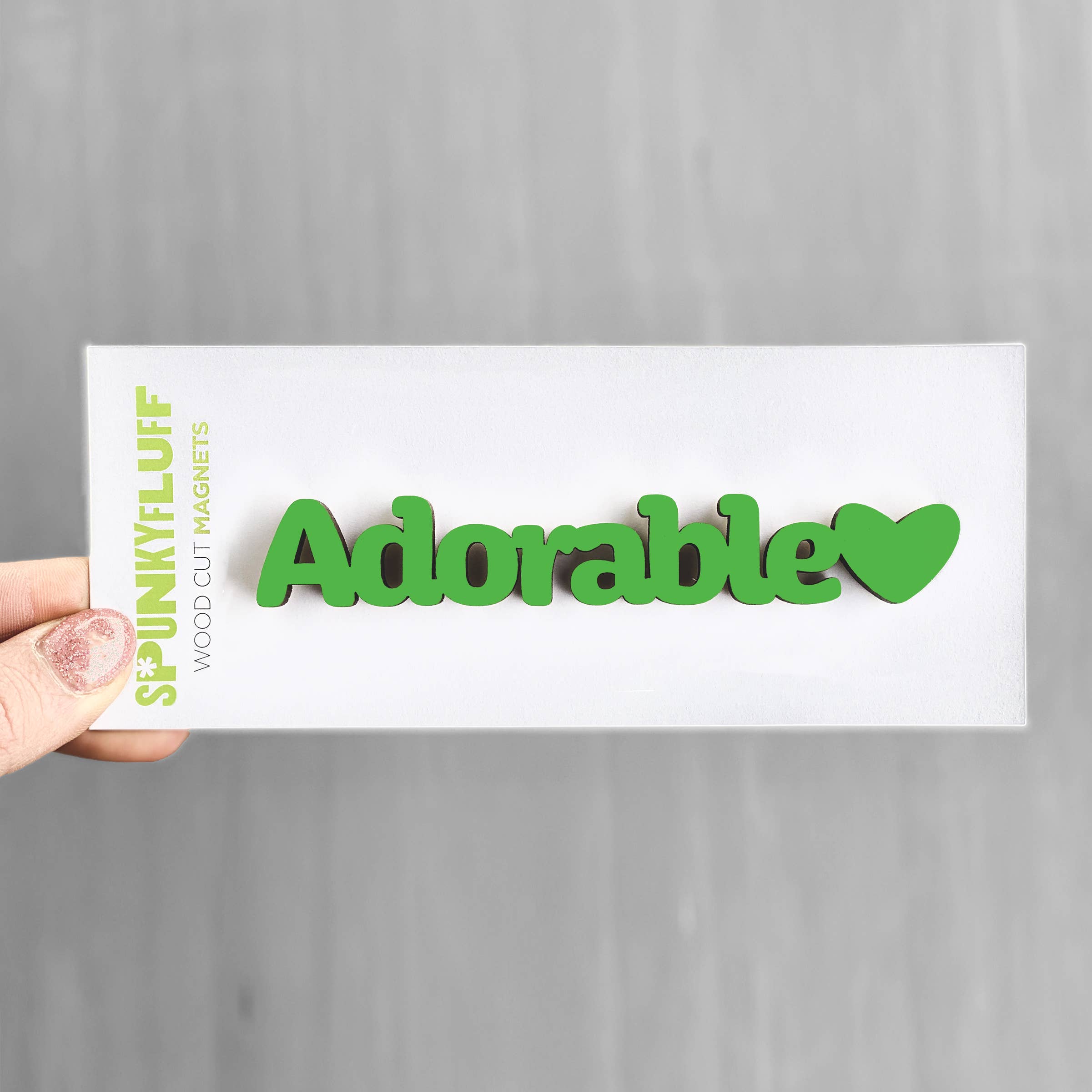 Spunky Fluff - Wholesale Magnet - Adorable Tiny Word Magnet, Cute Wood Word Photo Magnet1