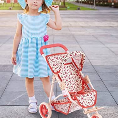 The New York Doll Collection - Wholesale Doll Stroller - Kids - Baby Doll Floral Jogging Stroller