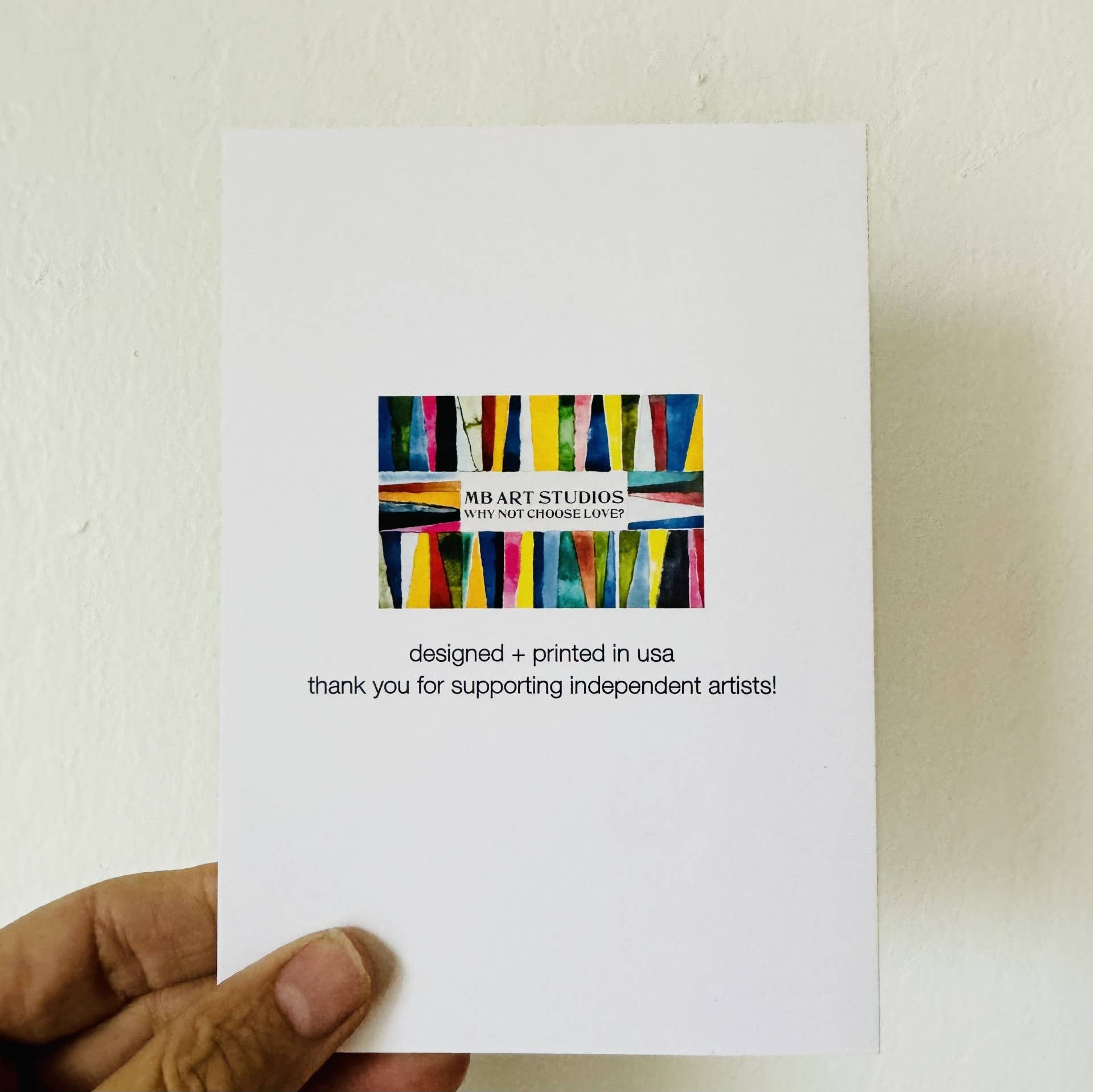 mb art studios - Wholesale Everyday Greeting Card - rilke quote card 4 1/8" w x 5 7/8" h1