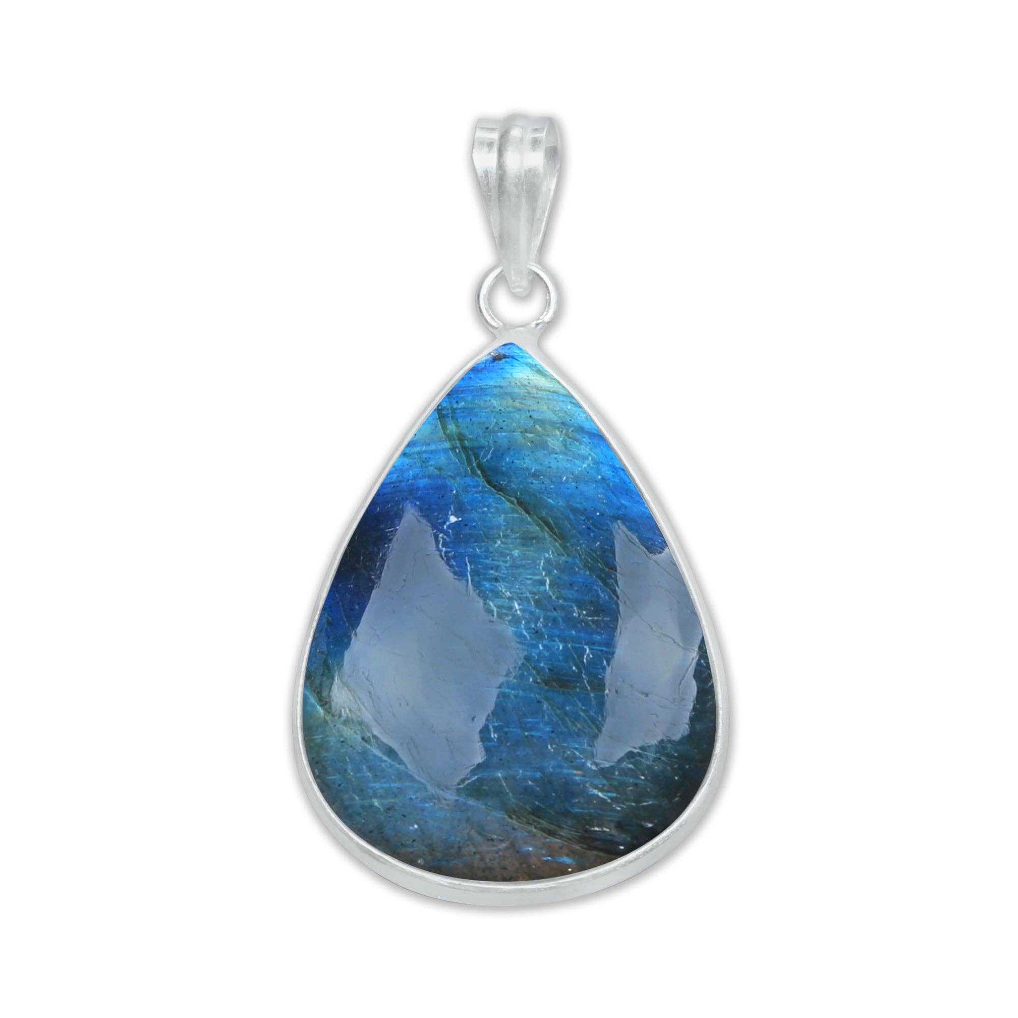 Handmade Jewels - Wholesale Individual Charm/Pendant - Labradorite Minimalist Pendants -  Handmade, Silver-Plated Brass, Wholesale27