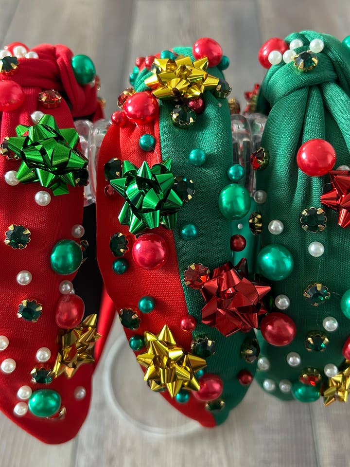 Christmas Holiday Spirit Headbands for wholesale by JILLIAN INK LLC