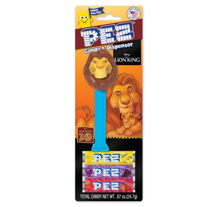 Grandpa Joe's Candy Shop - Wholesale Retailer Display - Food & Drink - Pez Blister Card - Lion King, 12ct