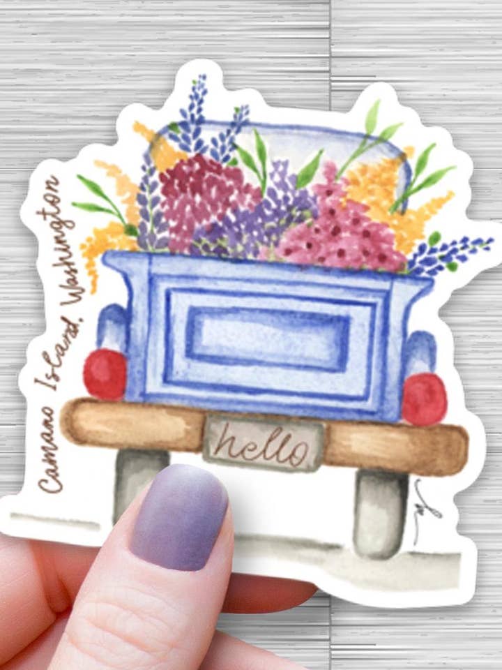 Outdoorsy Stickers, Camano Island Wa Sticker for wholesale by Beth Ann Erickson Designs