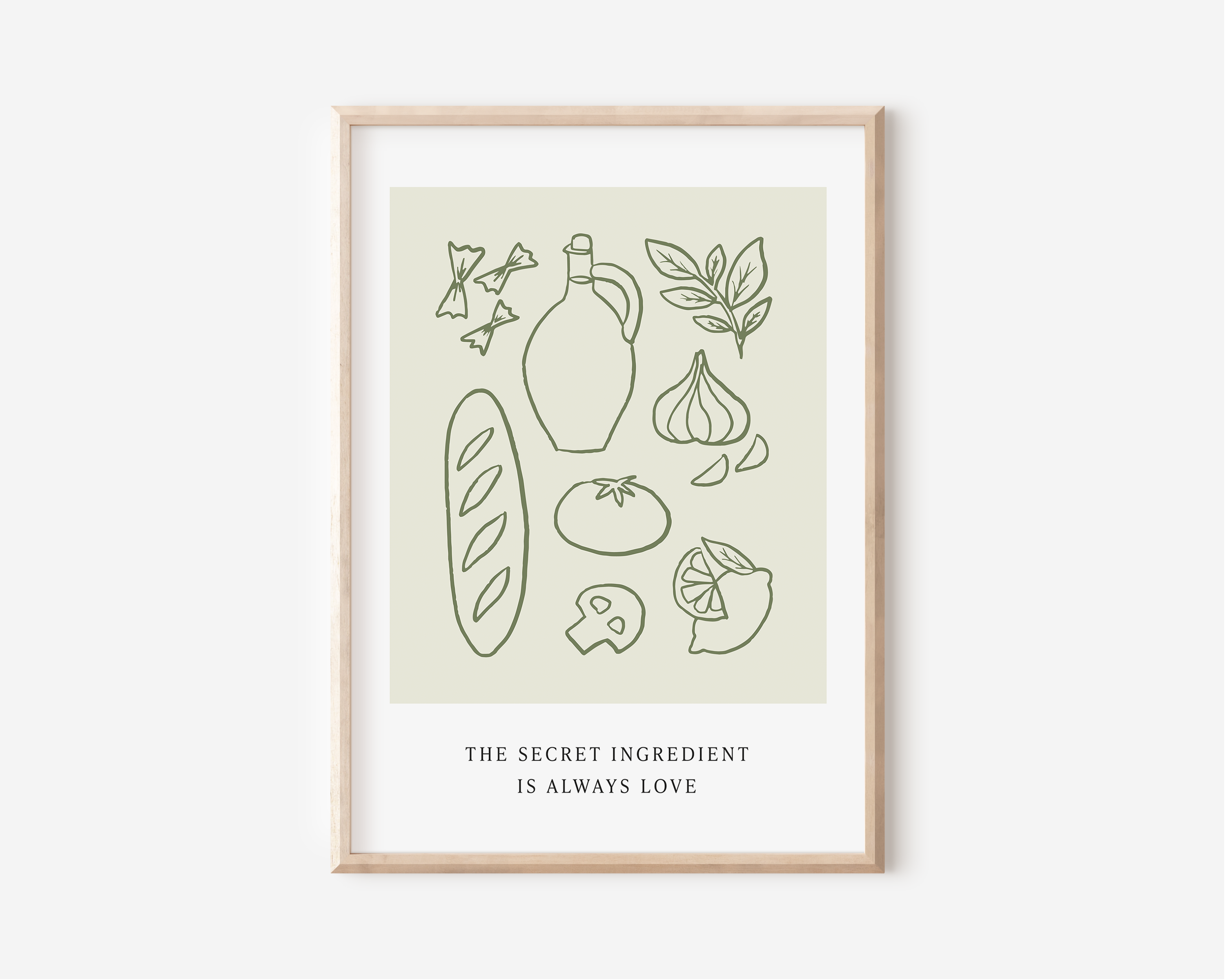 Nat Creative - Wholesale Art Print - The Secret Ingredient Is Always Love Wall Print1