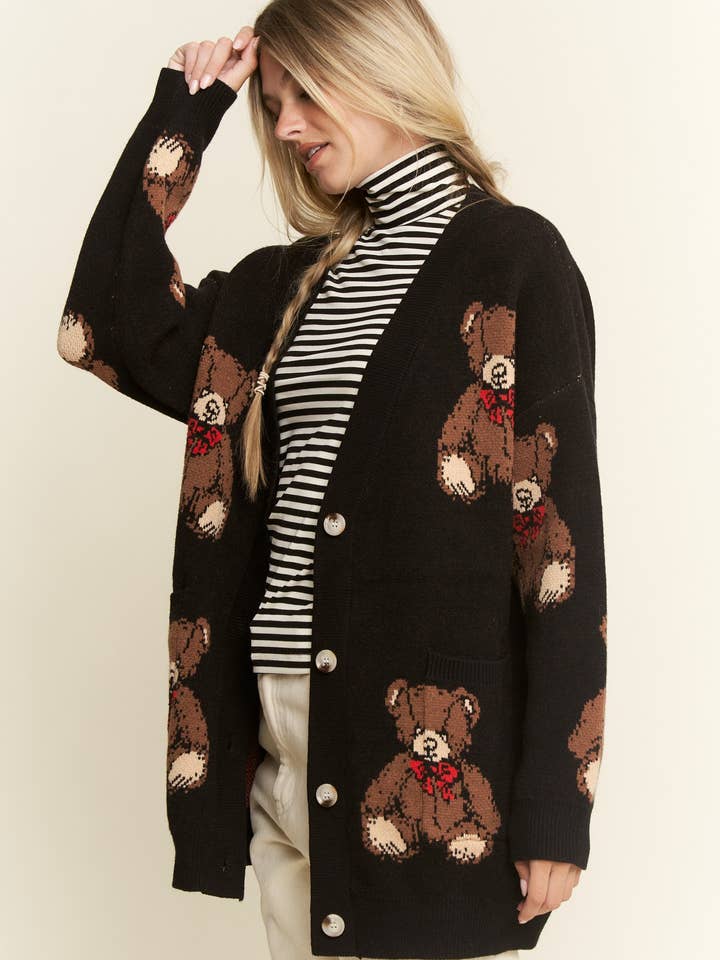 JADE BY JANE - Wholesale Cardigan - Women's - BEARY ADORABLE CARDIGAN12