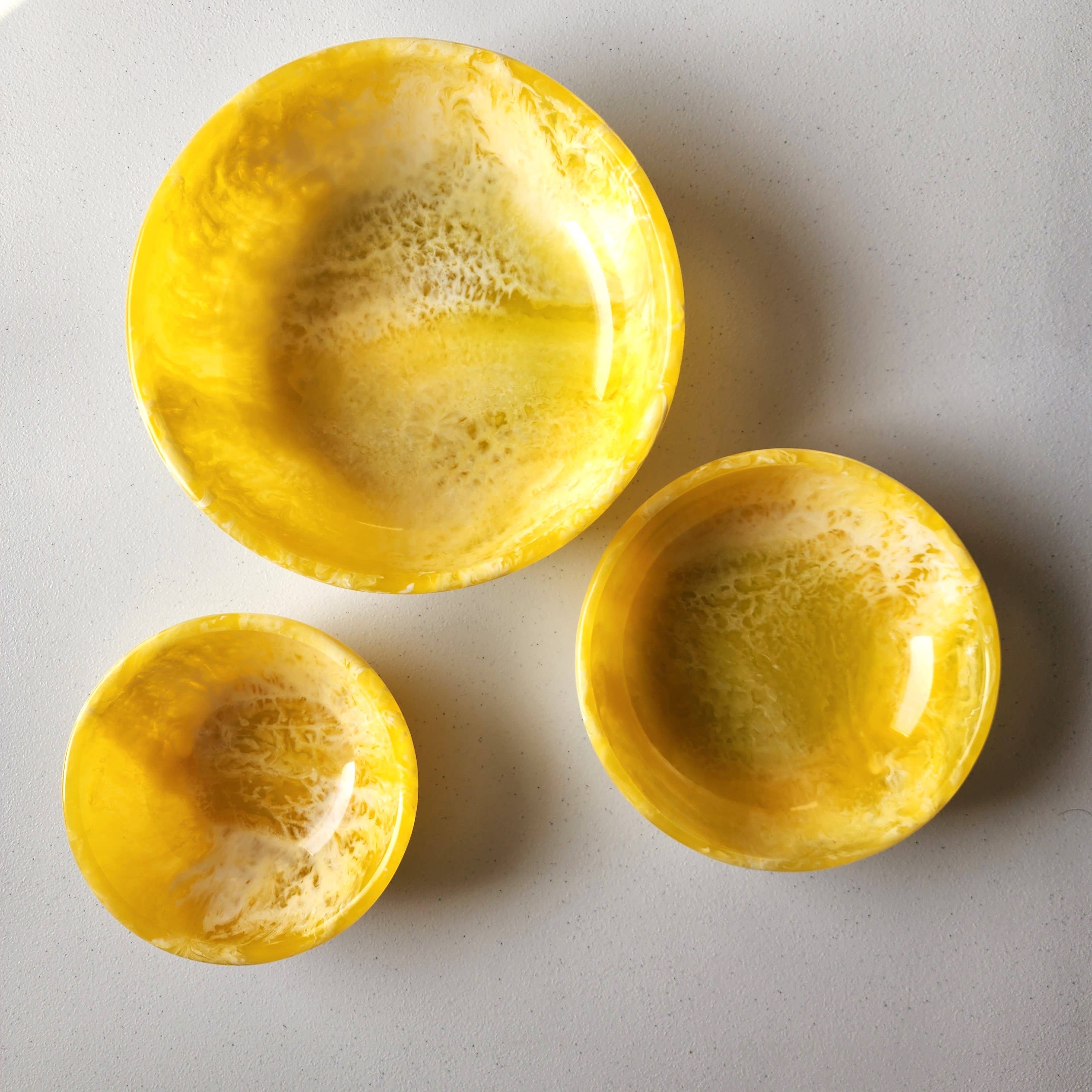 Gibb & Daan – wholesale Serveringsskål – Serveringsskålar - Set med 3 skålar - Handgjuten harts6