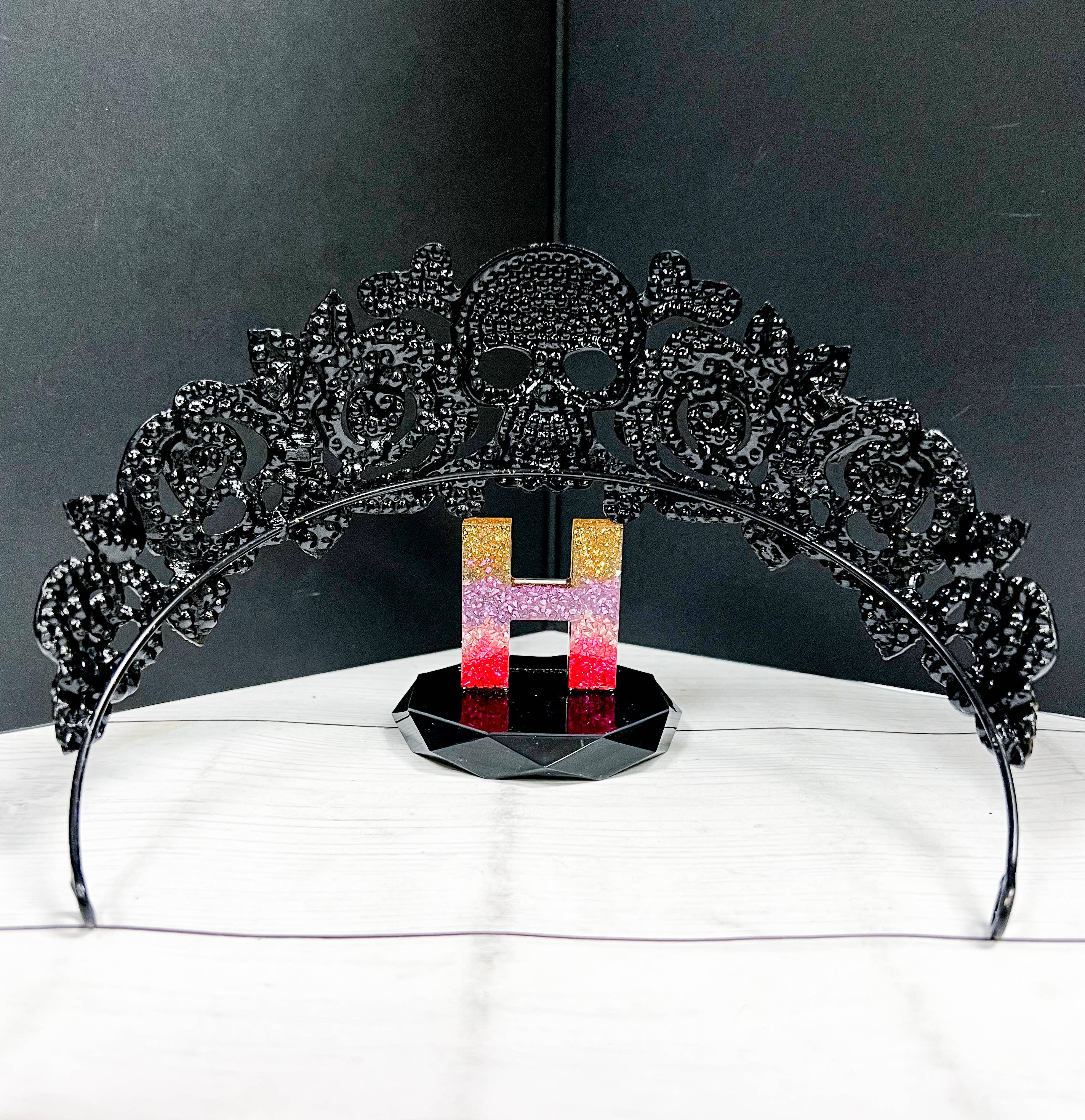 Happy Dream Gifts - Vente Chapeaux/couronnes de fête - Couronne noire, Couronne de crâne rouge, Couronne de la Reine maléfique, Couronne de sorcière7