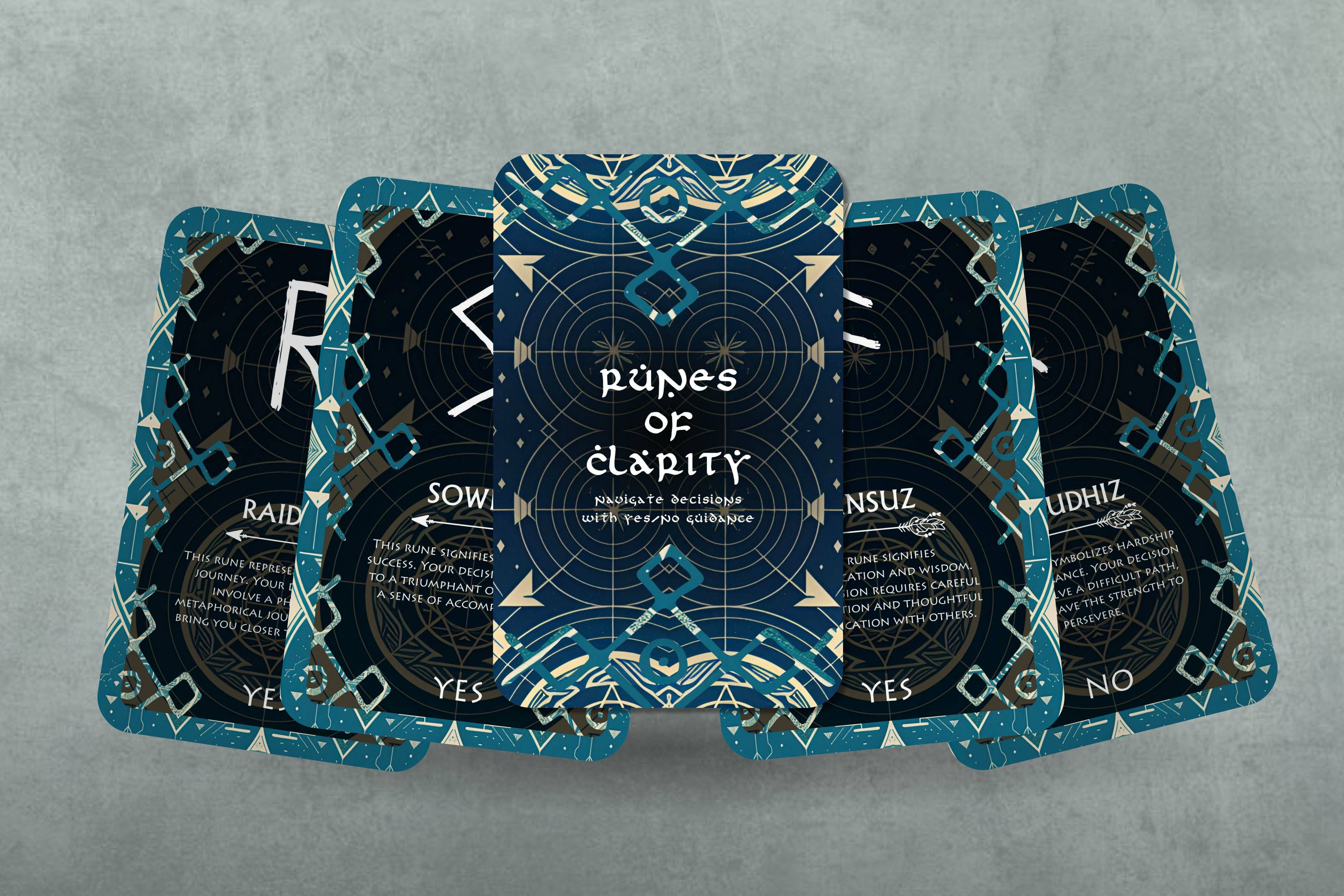 Ibiza Tarot USA – Engroshandel Tarotkort – Runes of Clarity - Naviger beslutninger med Ja /Nej vejledning8