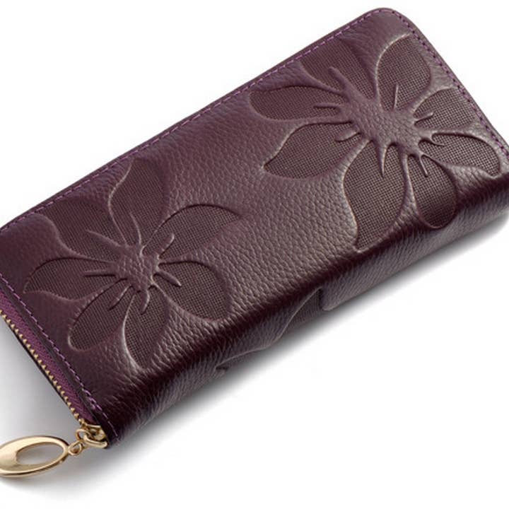 ACCITY - Wholesale Wallet - Unisex - TOP LAYER COWHIDE LADIES GENUINE LEATHER WALLET_CWAB3712