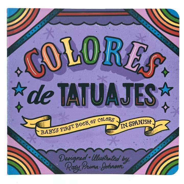 Colores de Tatuajes - Spanish Tattoo Board Book for Kids for wholesale by Odd Bird Books
