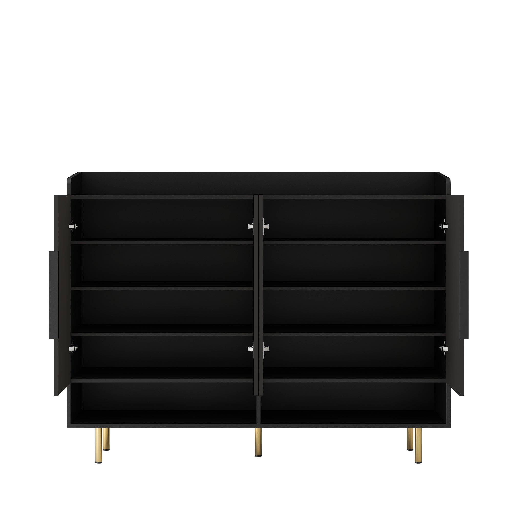 39F Inc. - Wholesale Shoe Rack - Modern 4-Door Shoe Storage Cabinet with Adjustable Shelves7