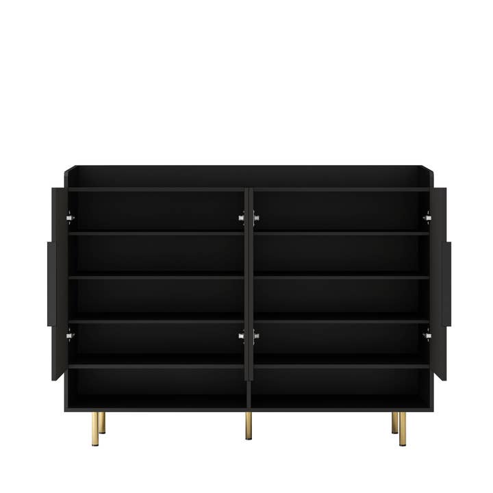 39F Inc. - Wholesale Shoe Rack - Modern 4-Door Shoe Storage Cabinet with Adjustable Shelves7