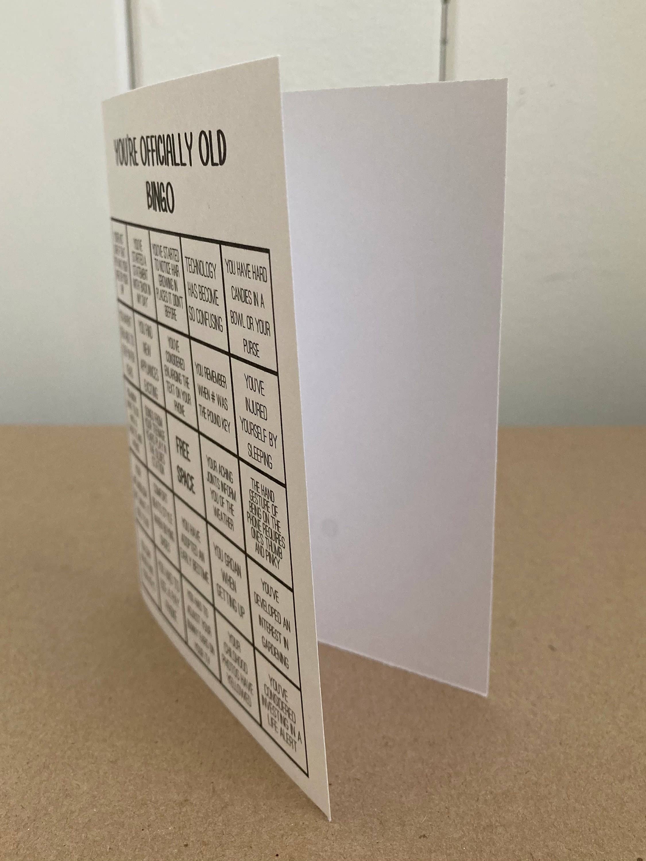 Longoria Doodles - Wholesale Birthday Card - You're Officially Old BINGO - Birthday Card2