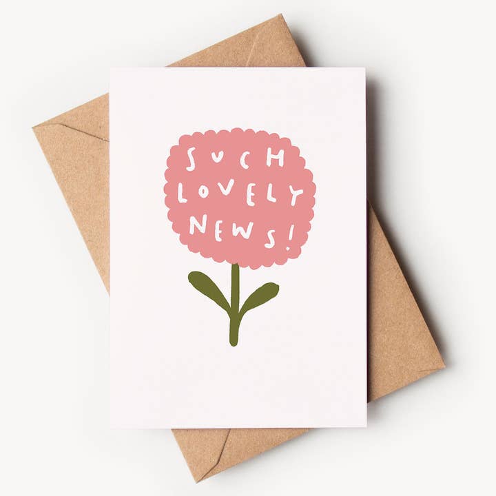 Lovely News Card for wholesale by Kitty Makes