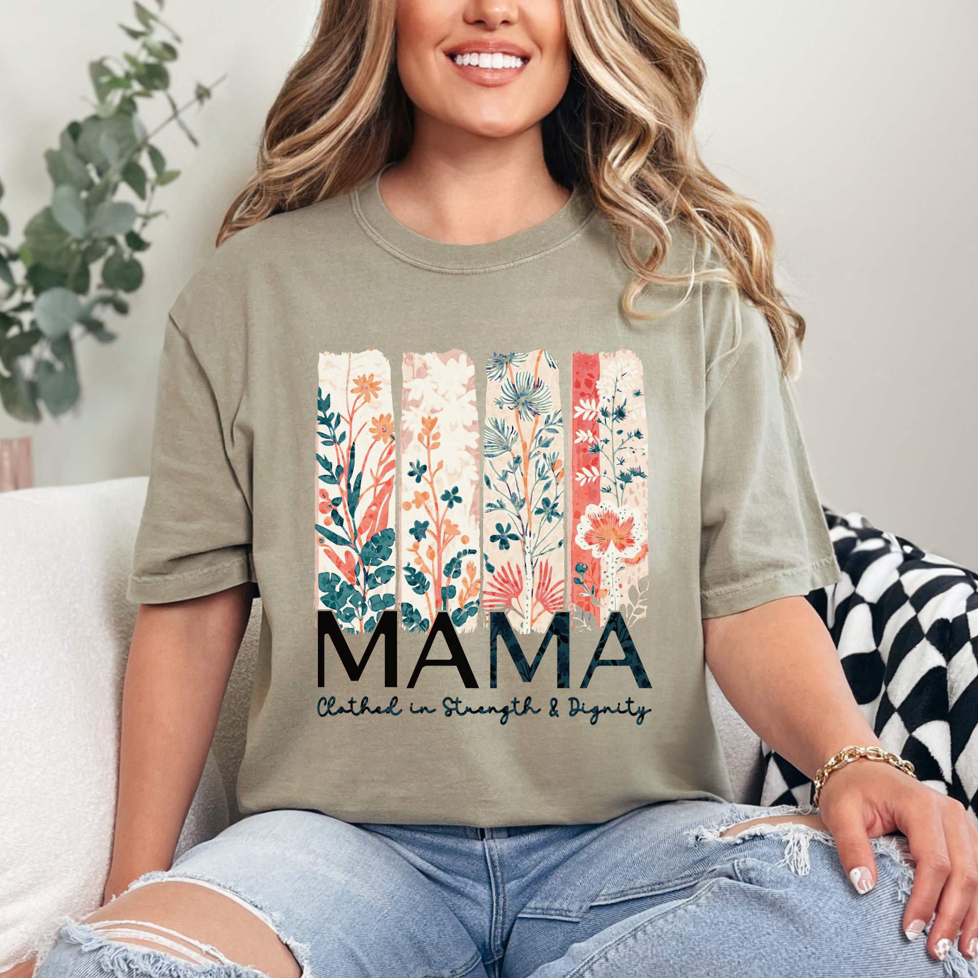 Scripted Pearl - Wholesale Screen Printed T-Shirt - Women's - Proverbs 31 Mama Comfort Color Christian Mother's Day Tshirt16