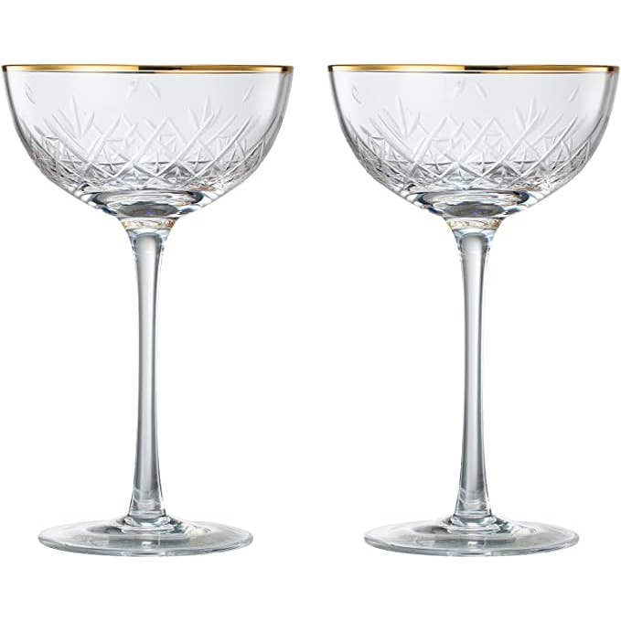 The Wine Savant / Khen Glassware - Vendita all'ingrosso Bicchieri da cocktail/superalcolici - Set di 2 bicchieri da Martini Coupe di lusso vintage Art Déco3